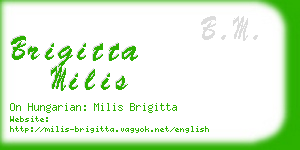 brigitta milis business card